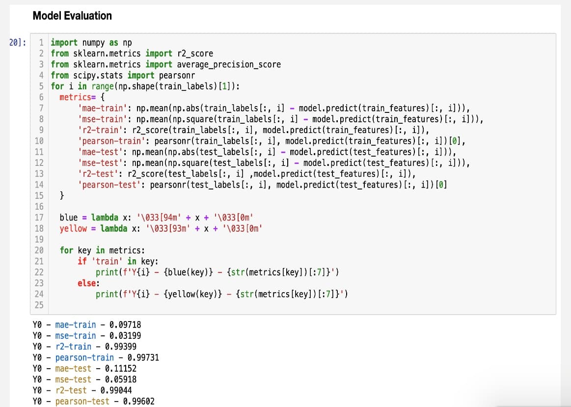 Model evaluation metrics