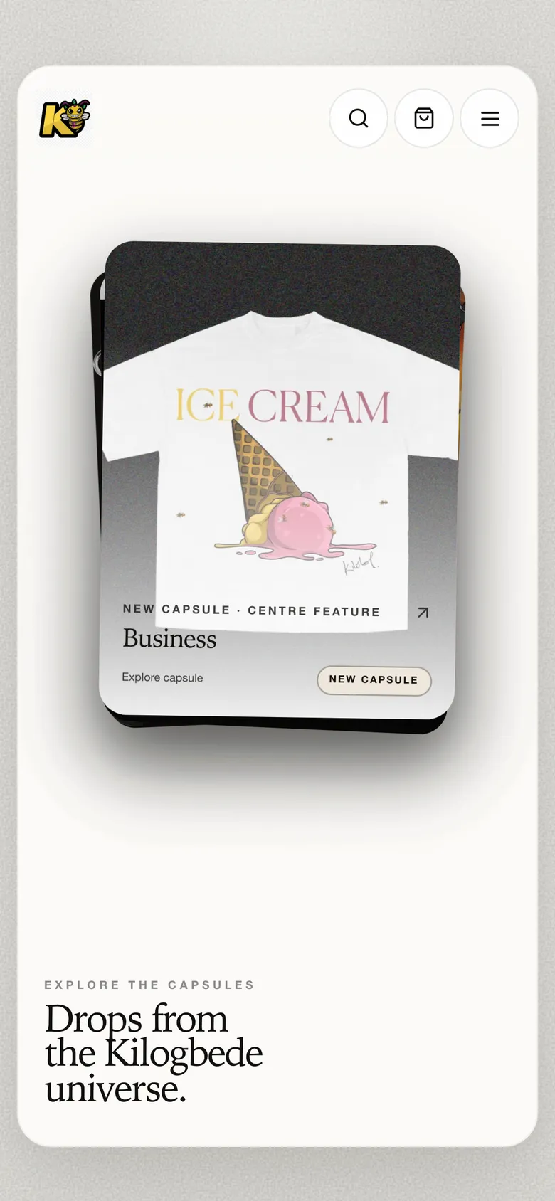 The capsule deck on a phone.