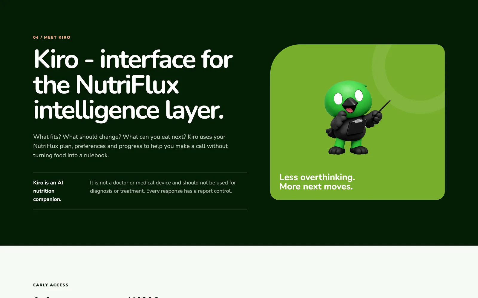 Kiro, the assistant inside the app.