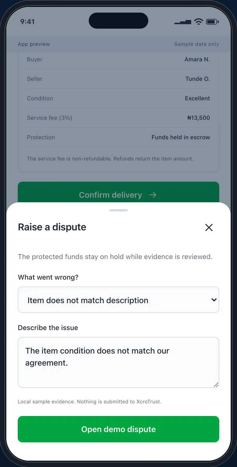 The buyer can raise a dispute.