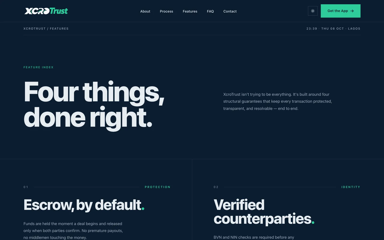 The four things the product is built around.
