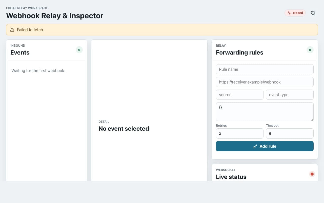 Webhook Relay & Inspector project preview