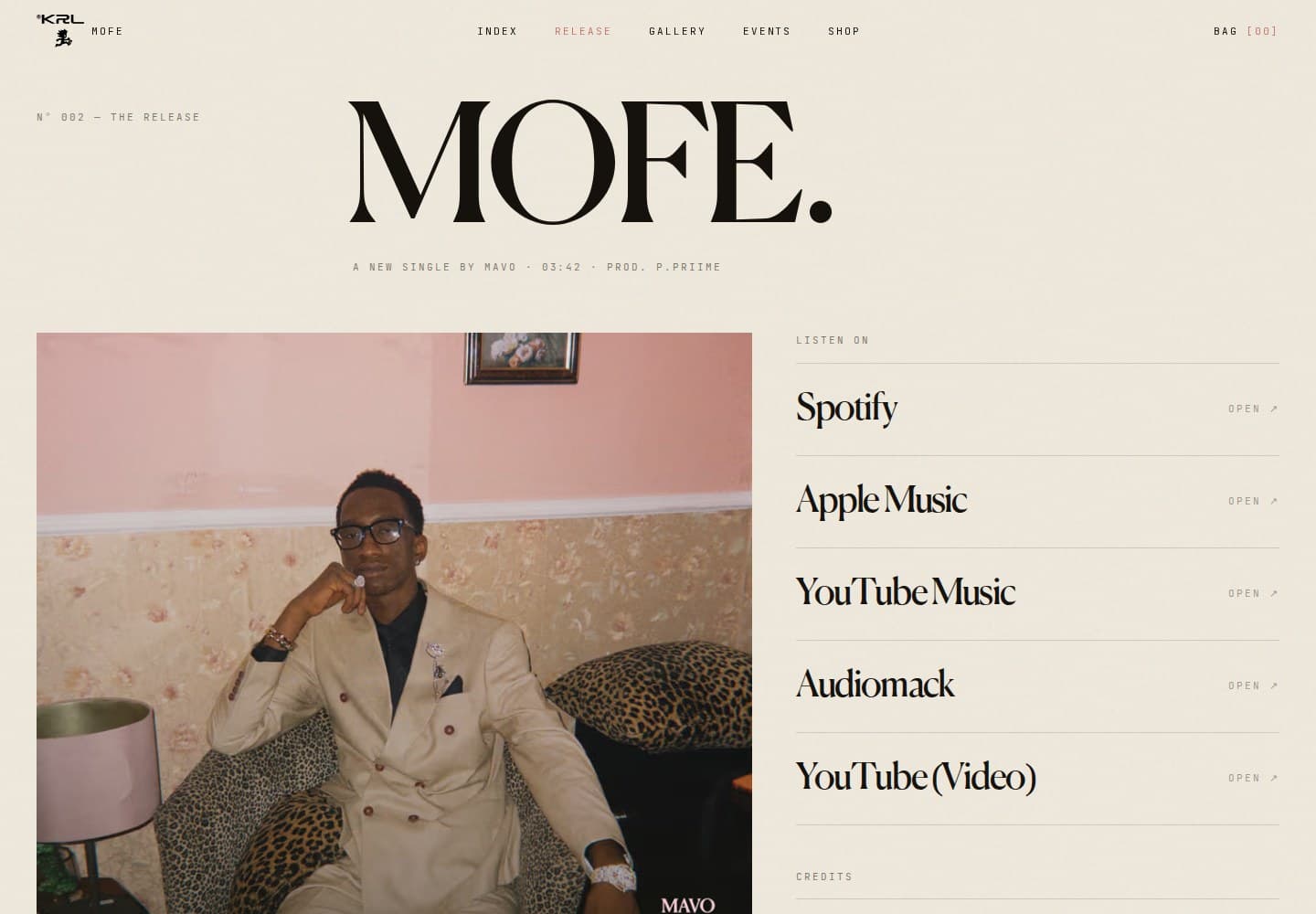 mofe.live / Music, Merch & Ticketing Platform preview